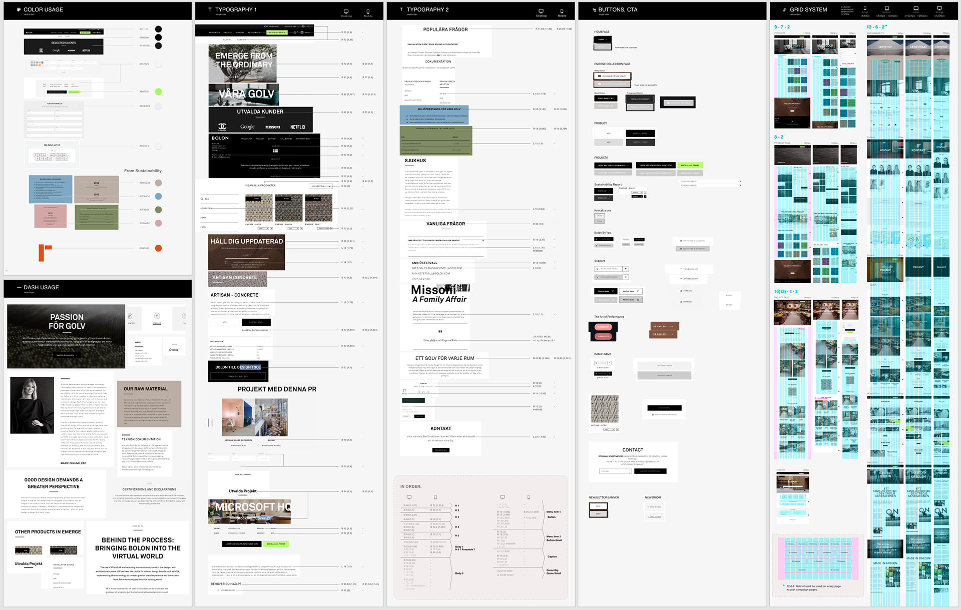 UI inventory (components, patterns, templates, weird one-offs)