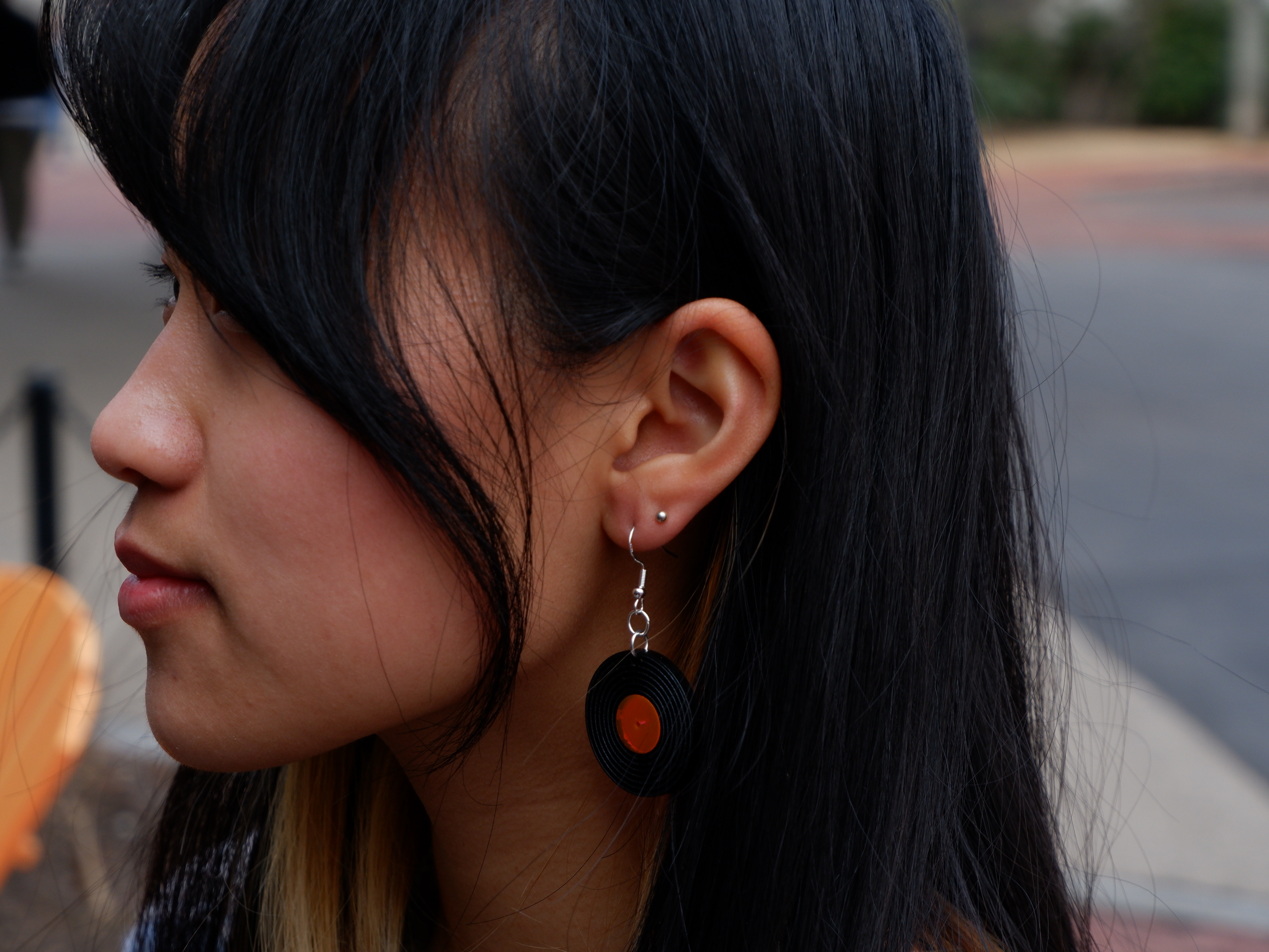 vinyl record earrings