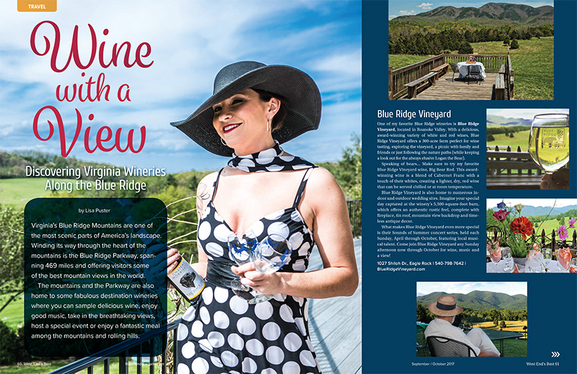 Wine with a View layout  — West End's Best Magazine