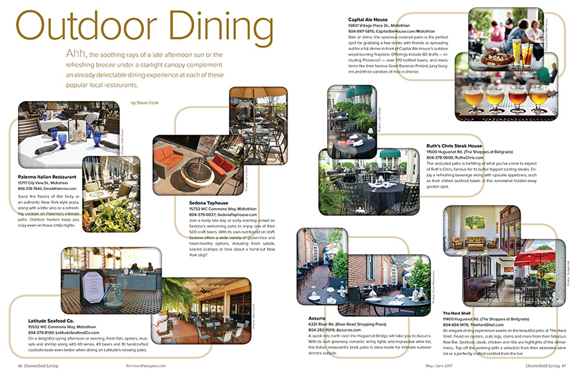Outdoor Dining layout — Chesterfield Living Magazine