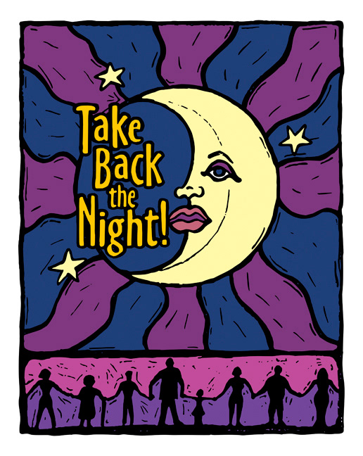 Illustration for Take Back The Night poster & shirt