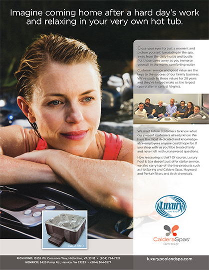 Magazine ad for Luxury Poll & Spa