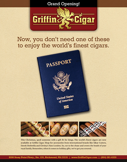 Magazine ad for Griffin Cigar