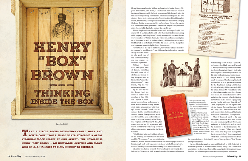Henry "Box" Brown layout — RiverCity Magazine