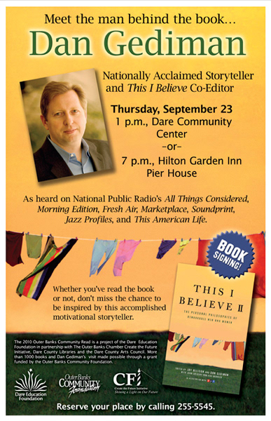 Poster for This I Believe event