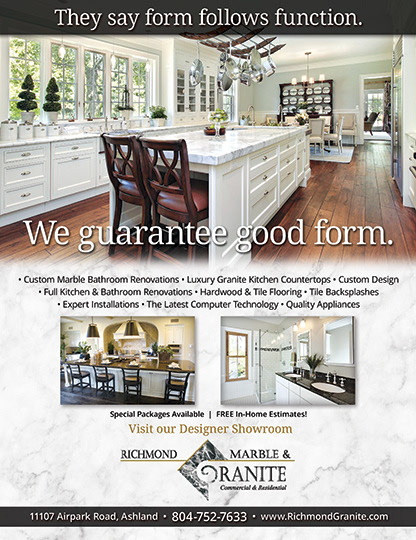 Magazine ad for Richmond Marble & Granite