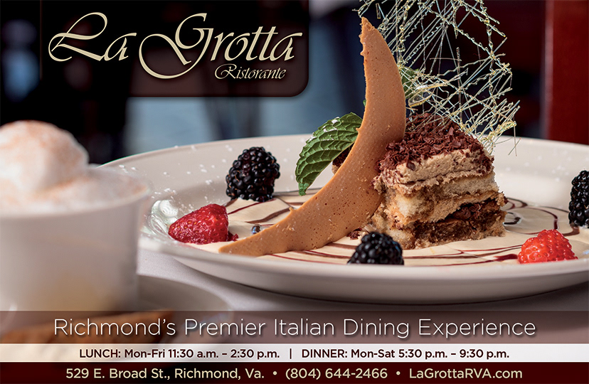Magazine ad for La Grotta Ristorante