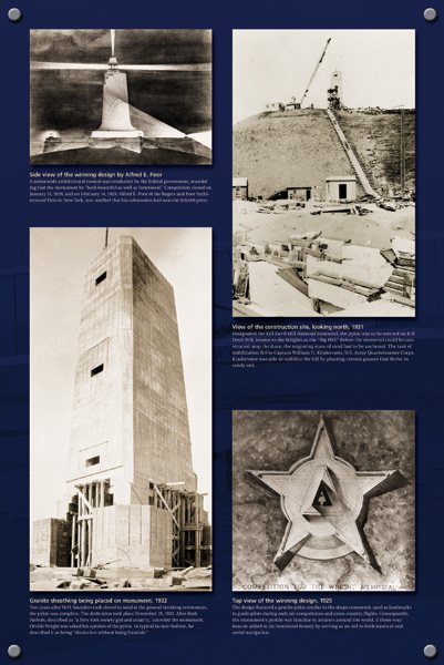 Close-up of First Flight Society exhibit panel