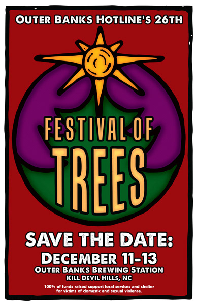 Illustration for Festival of Trees poster