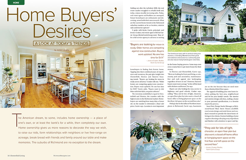 Home Buyers' Desires  — Chesterfield Living Magazine