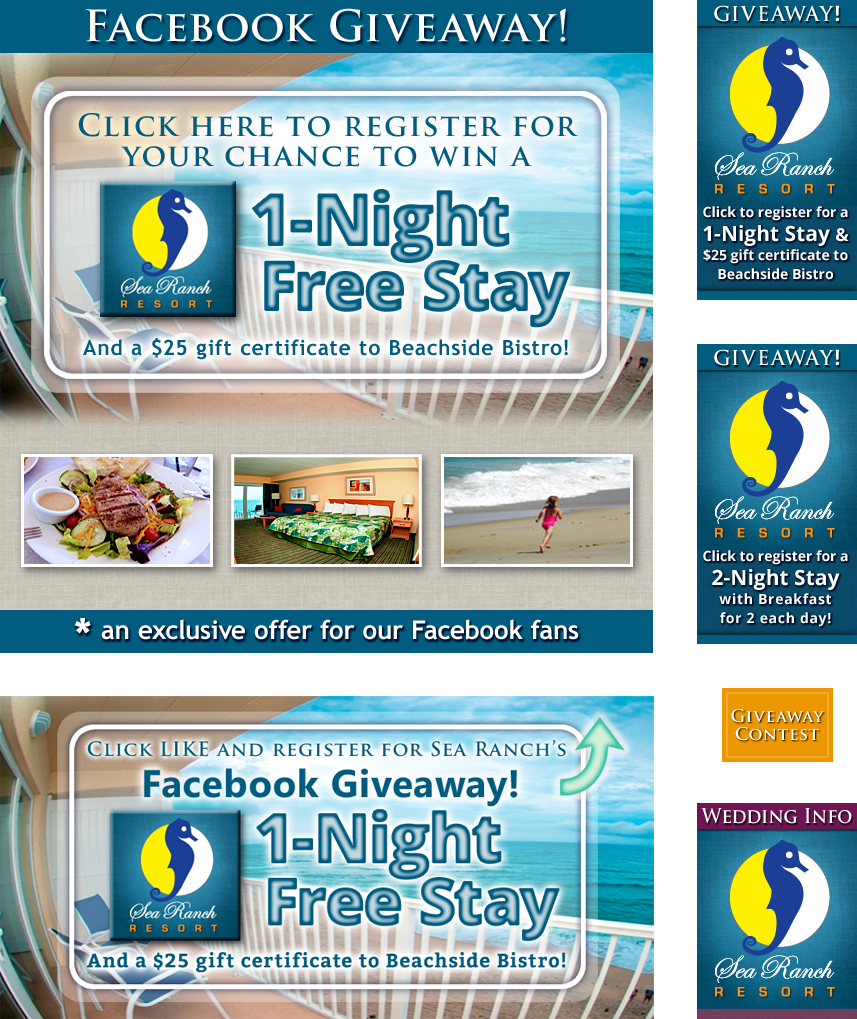 Facebook promotion graphics for Sea Ranch Resort
