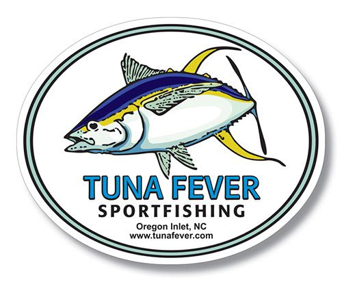 Sticker design for Tuna Fever offshore charters