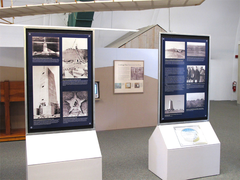Exhibit panels for First Flight Society