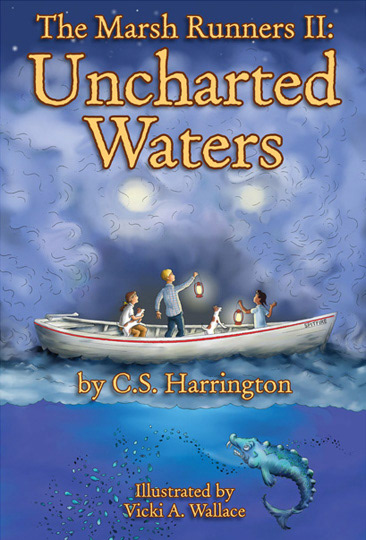 Book cover design for The Marsh Runners II: Uncharted Waters