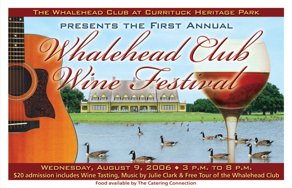 Whalehead Club Wine Festival direct mail postcard