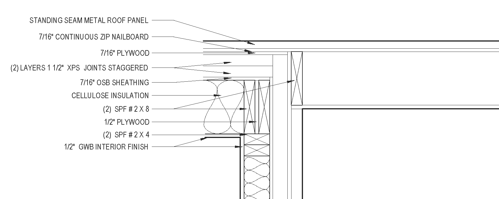 Roof Edge to Patio Detail