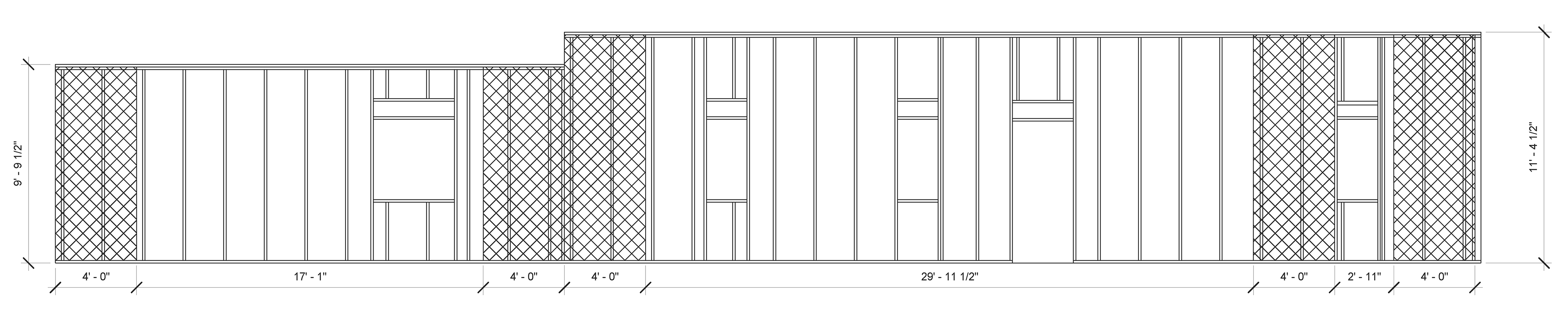 South Brace Wall Elevation