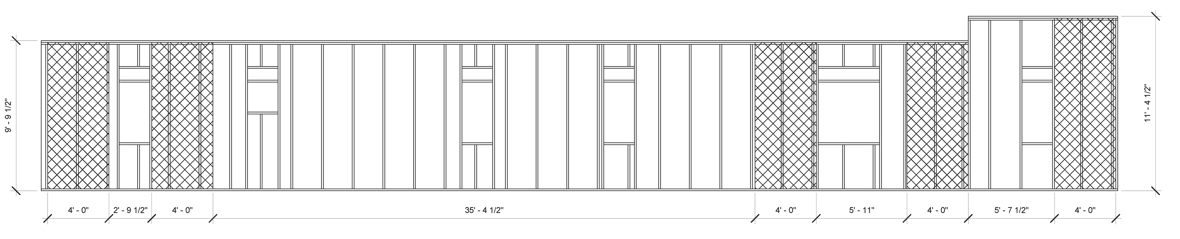 North Brace Wall Elevation
