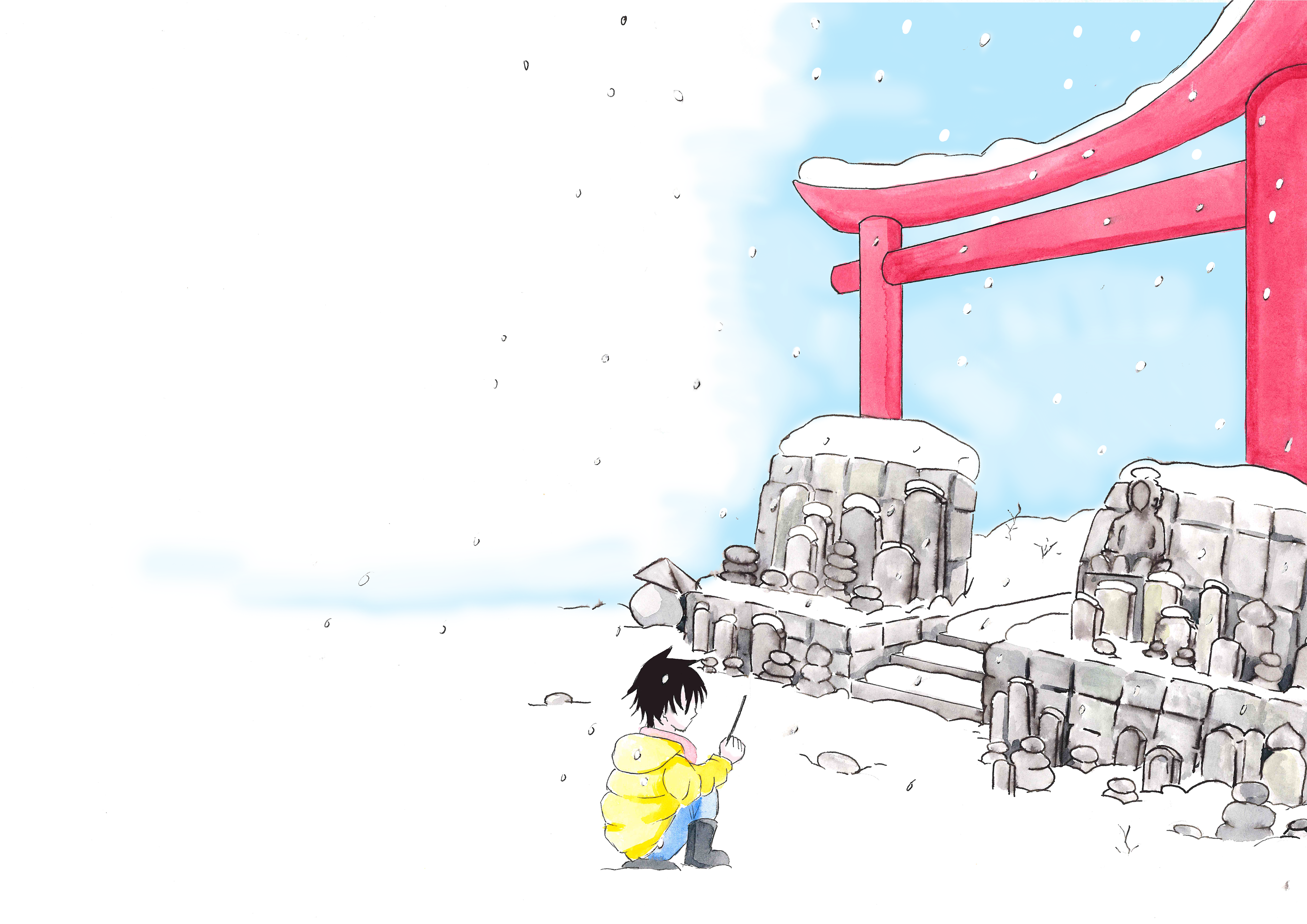 Illustration réalisé pour une couverture d'album sur le Japon
