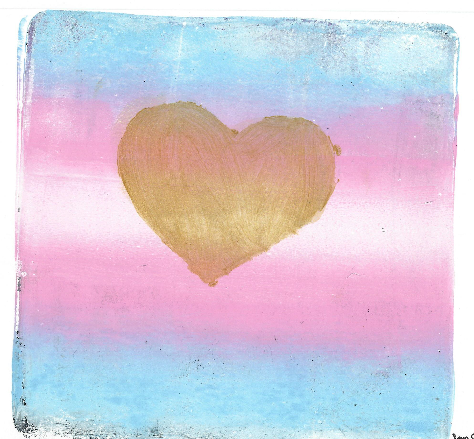 Trans Gold Heart