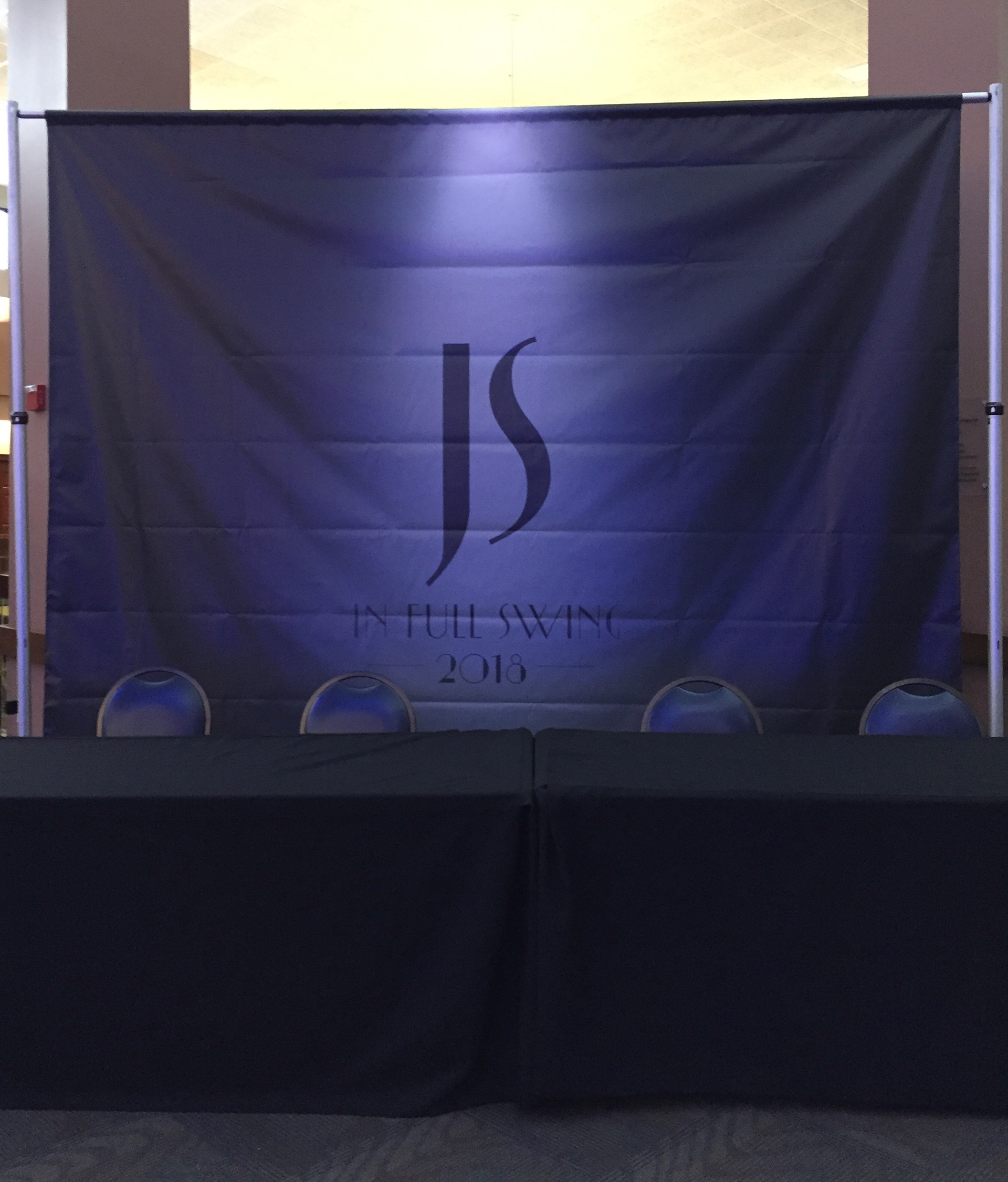 Backdrop for table to sell tickets/Photobooth backdrop