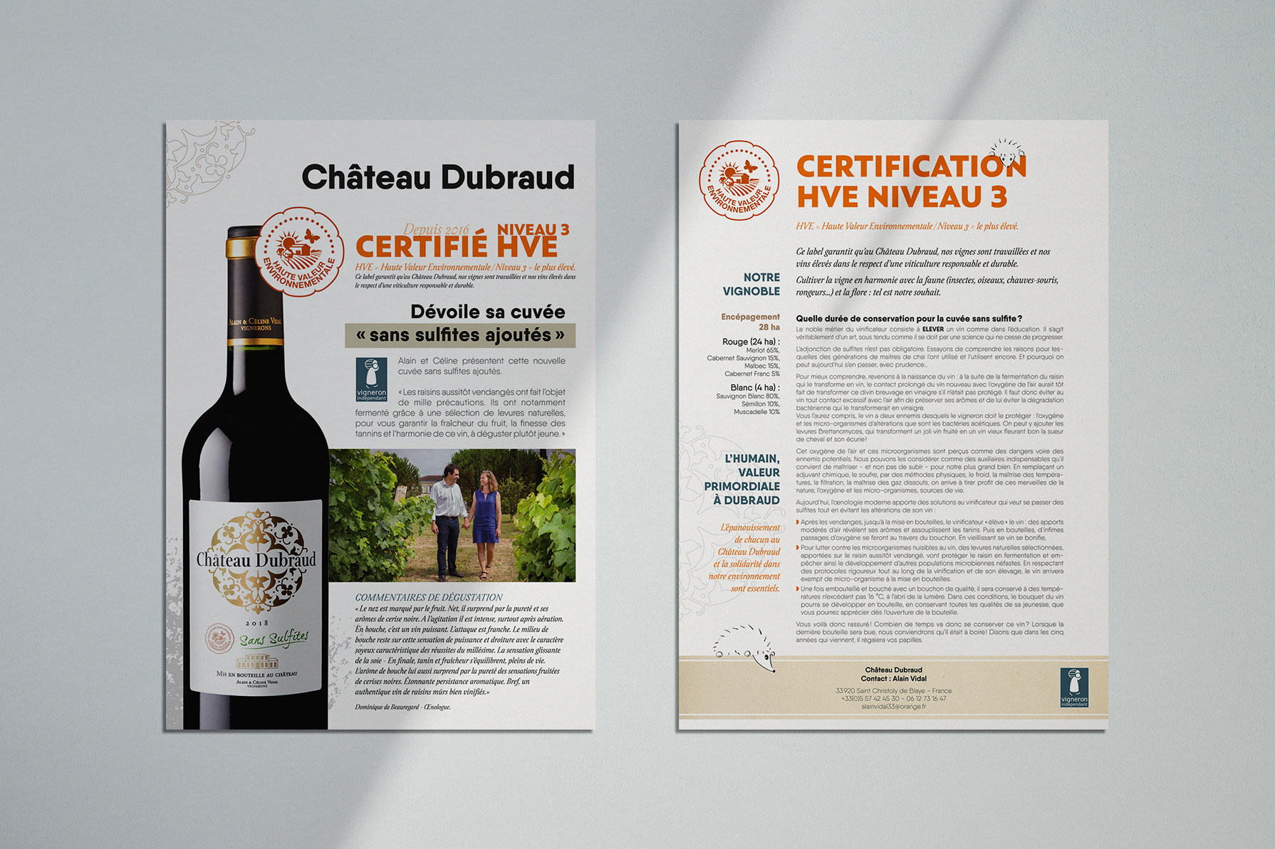 feuillet mise en valeur cuvée "sans sulfites ajoutés" - A4 RV