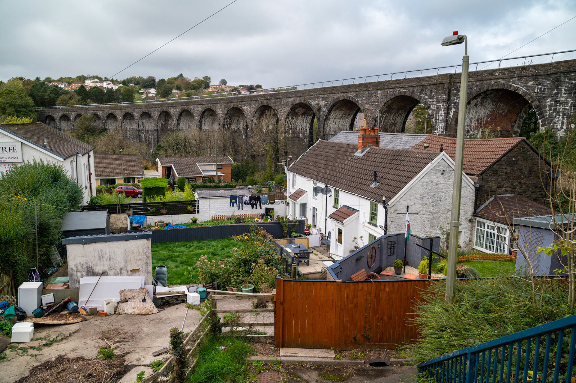 Hengoed viaduct, Maesycwmmer, South Wales, UK