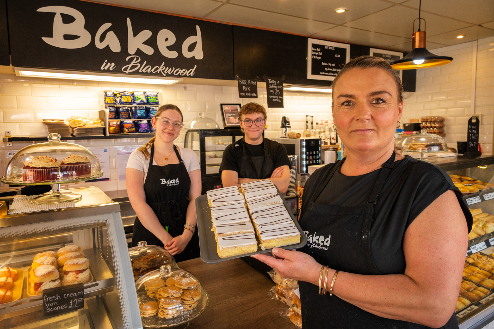 Nicola Evans and staff, Baked in Blackwood