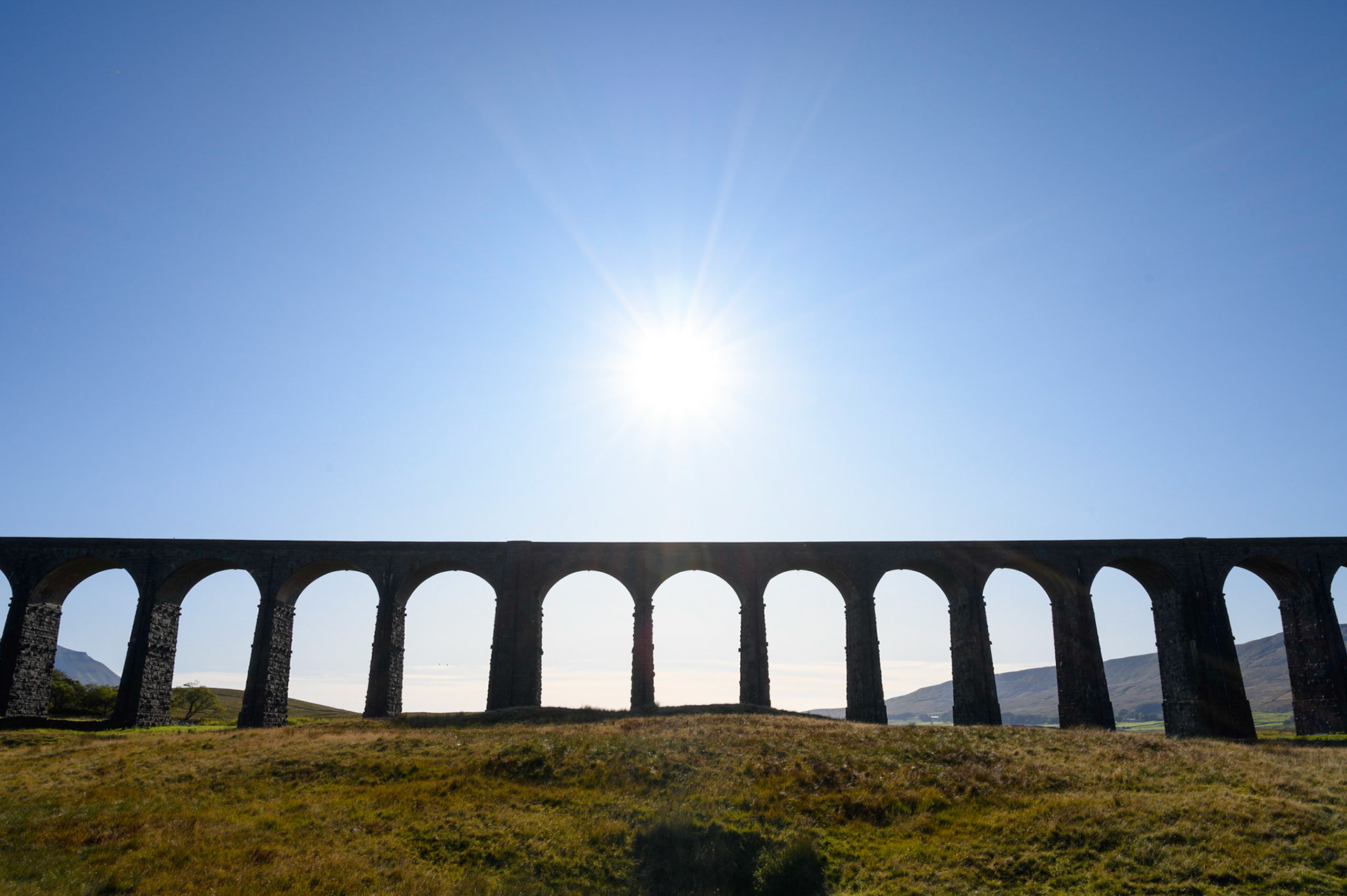 Ribblehead Viaduct on the Settle to Carlisle Railway Line, North Yorkshire.