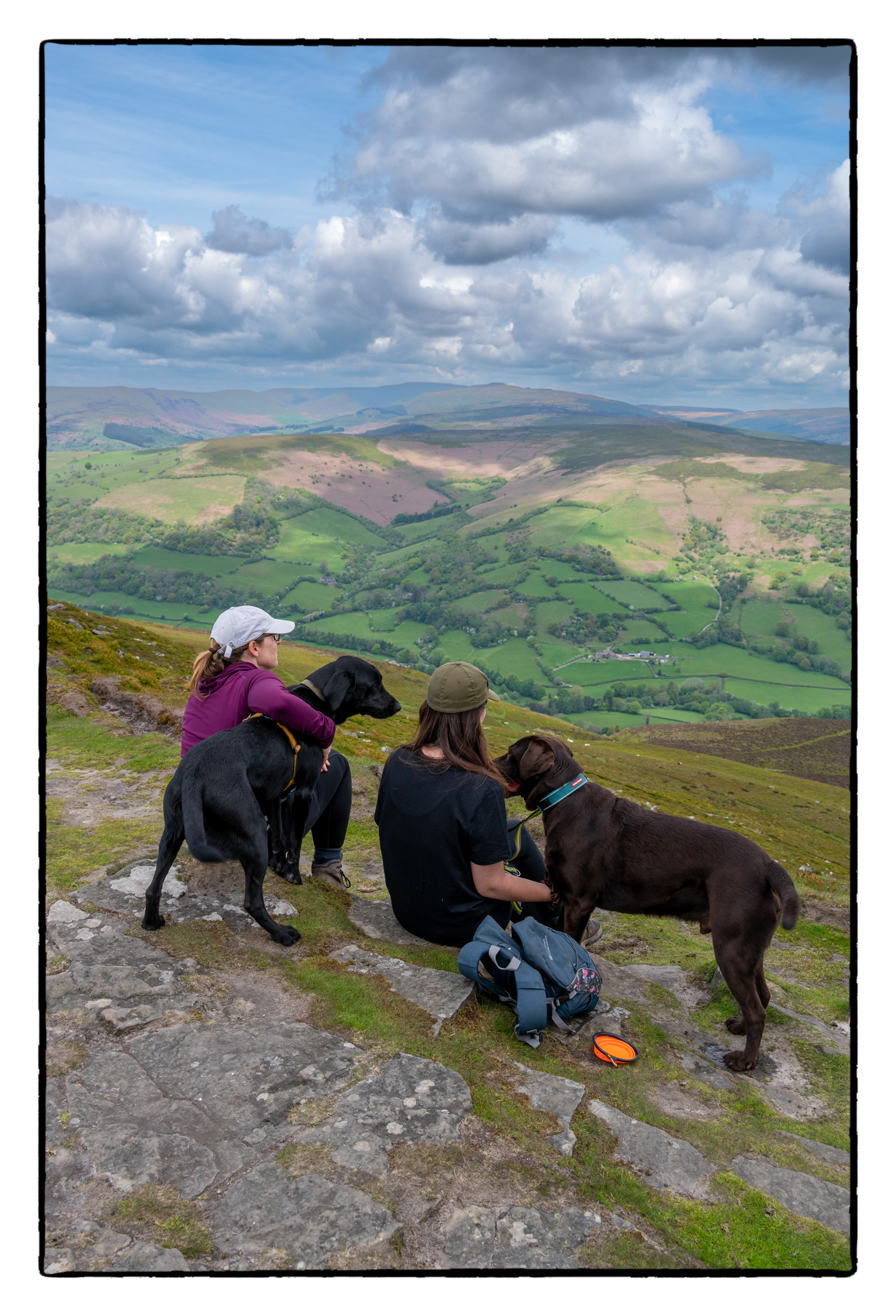 From the top of The Sugar Loaf, Abergavenny, South Wales, UK.