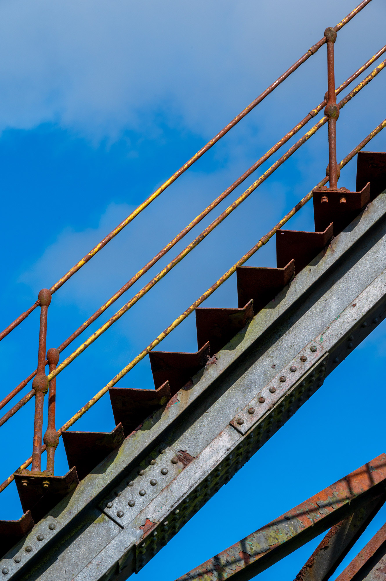 The now derelict pithead gear and winding house at Penallta Colliery, Ystrad Mynach.