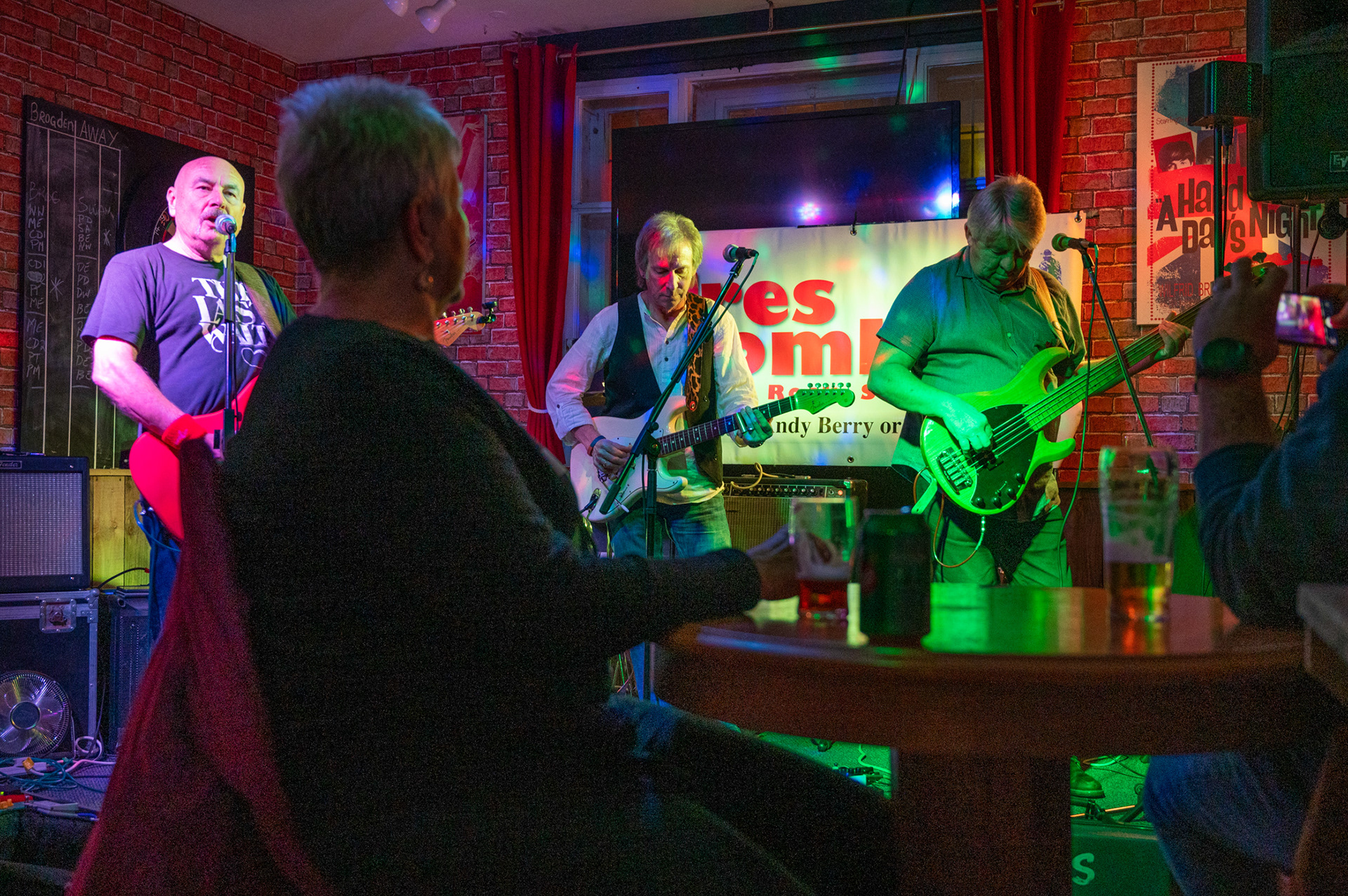 Rock, blues and soul band Tres Hombres perform at The New Brogden Public House, Porthcawl, 9/11/19