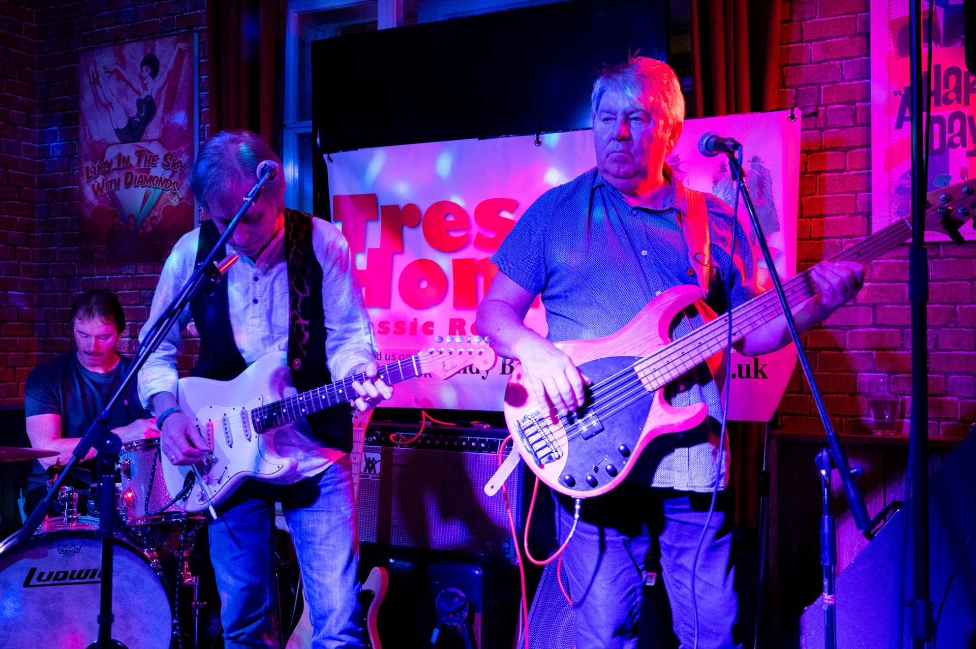 Rock, blues and soul band Tres Hombres perform at The New Brogden Public House, Porthcawl, 9/11/19