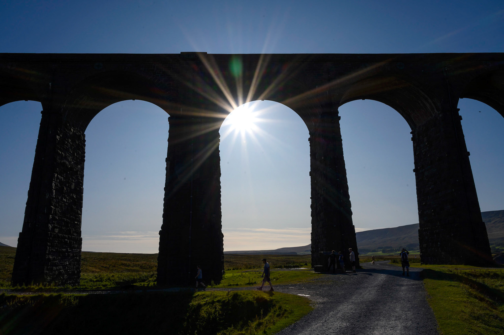 Ribblehead Viaduct on the Settle to Carlisle Railway Line, North Yorkshire.