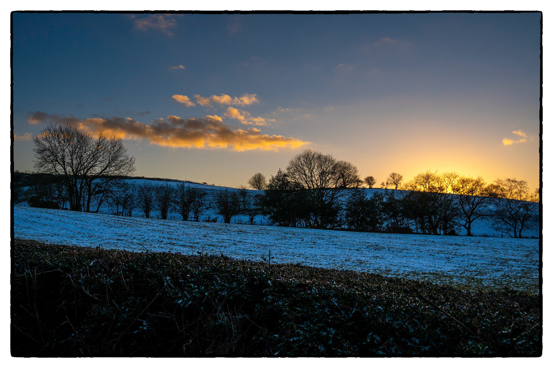 Sunset over Mynydd Y Grug, Pontllanfraith.