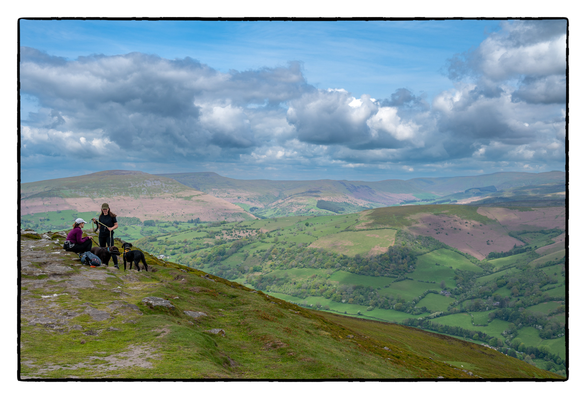 From the top of The Sugar Loaf, Abergavenny, South Wales, UK.