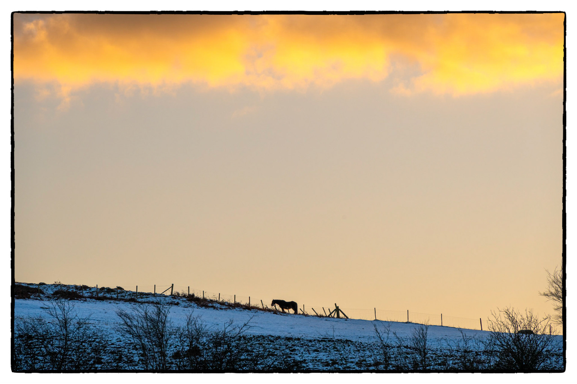 Sunset over Mynydd Y Grug, Pontllanfraith.