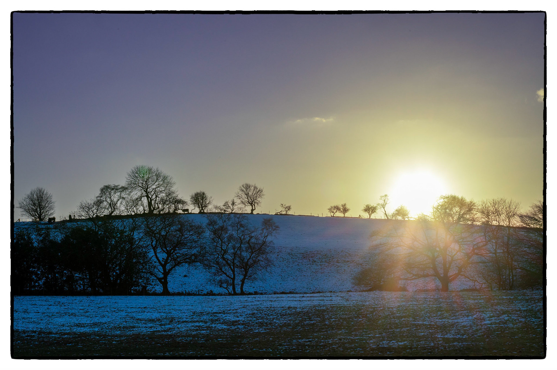 Sunset over Mynydd Y Grug, Pontllanfraith.