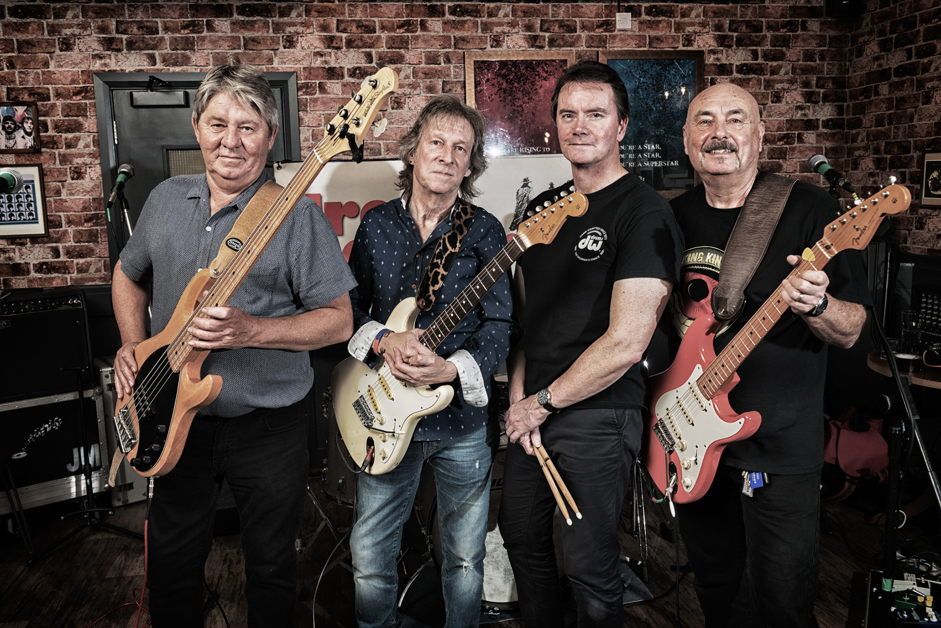 Tres Hombres perform at The Albion, Penarth, 15/12/17. Band Members include Andy Berry, John Morris, Robert Bennett and Wayne Evans.