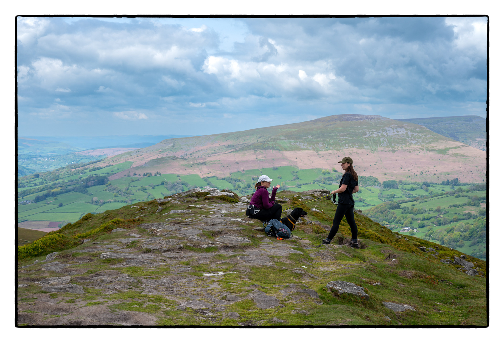From the top of The Sugar Loaf, Abergavenny, South Wales, UK.