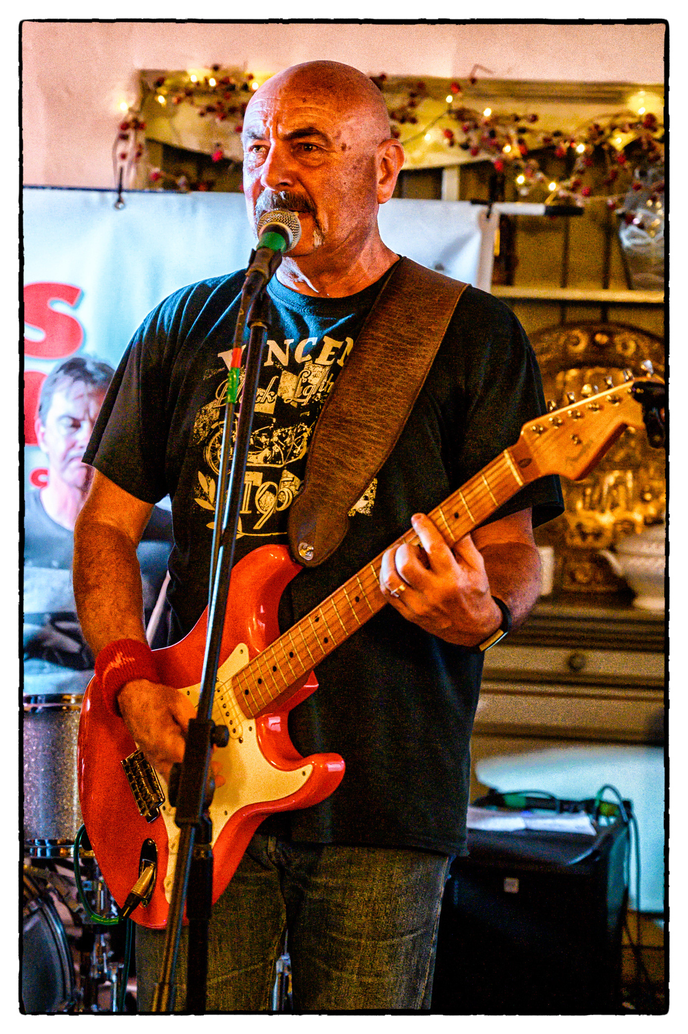 Rock, Rhythm and Blues band Tres Hombres perform at The Three Tuns public house, Chepstow, 8/6/19.