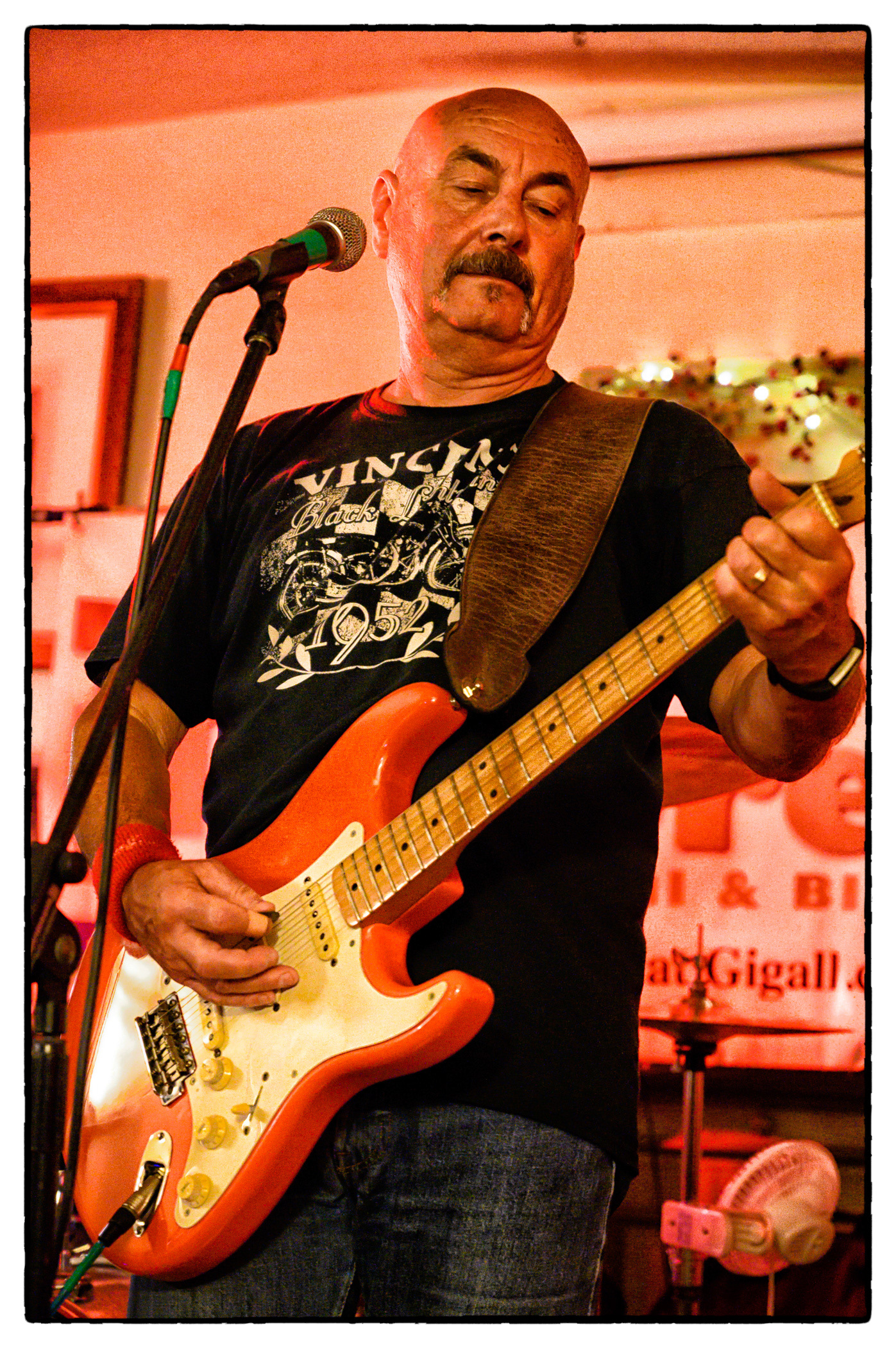 Rock, Rhythm and Blues band Tres Hombres perform at The Three Tuns public house, Chepstow, 8/6/19.