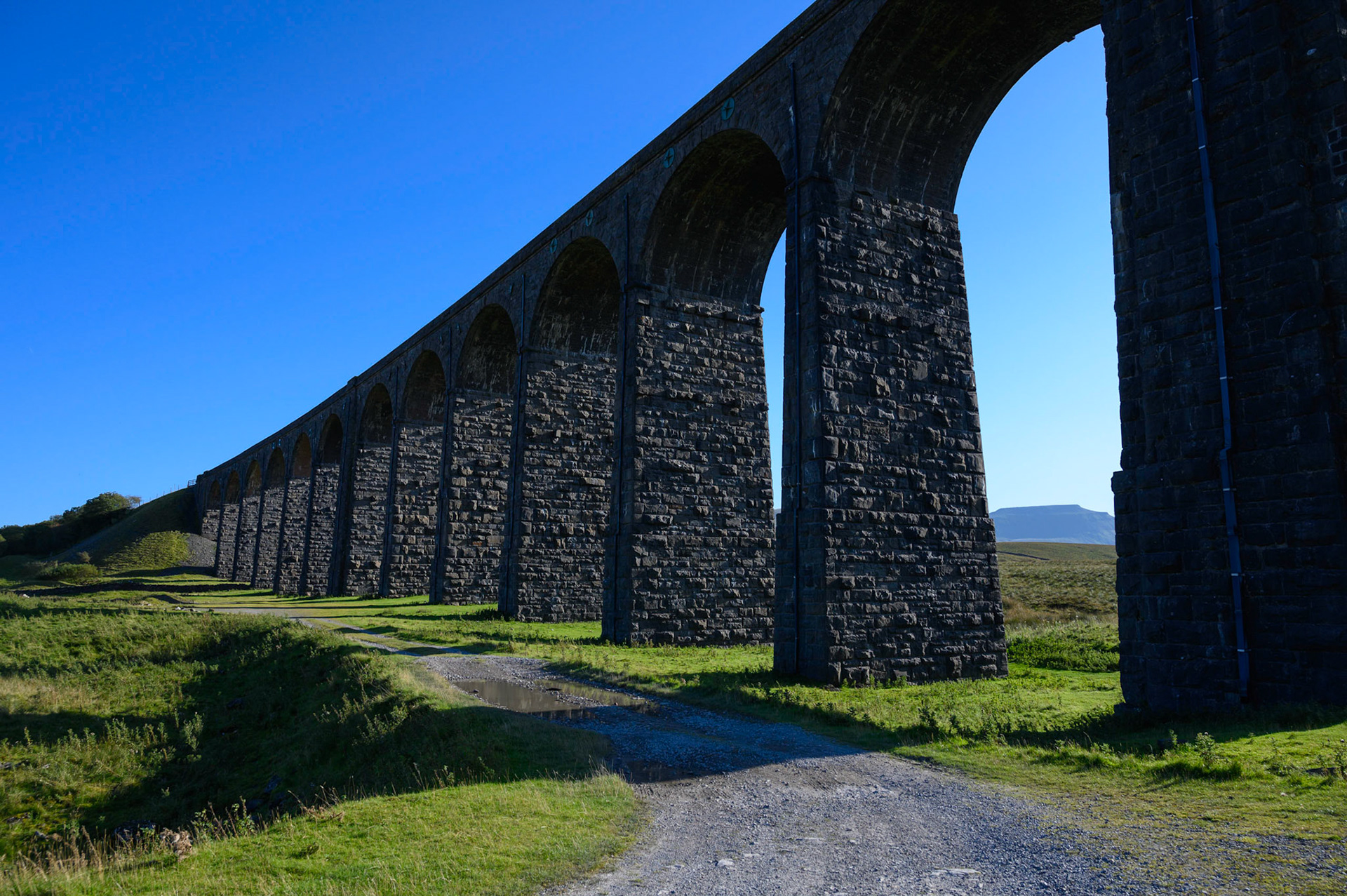 Ribblehead Viaduct on the Settle to Carlisle Railway Line, North Yorkshire.