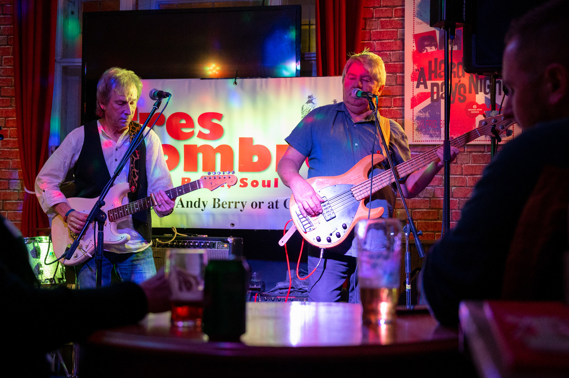 Rock, blues and soul band Tres Hombres perform at The New Brogden Public House, Porthcawl, 9/11/19