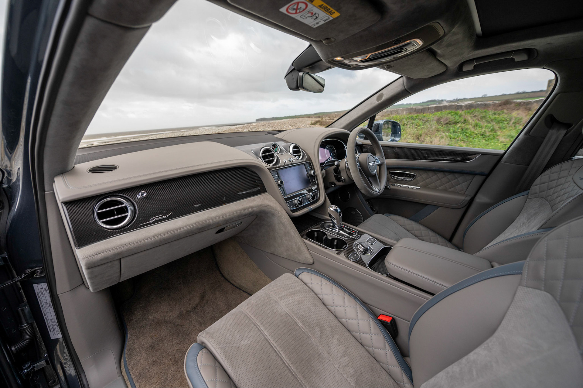 A Bentley Bentayga Speed, 4x4 SUV the worlds fastest SUV photographed on test in The Vale of Glamorgan.Spec:5950 cc V12626 bhpMaximum speed 190 mph0-60 mph 3.8 secRRP 185,800