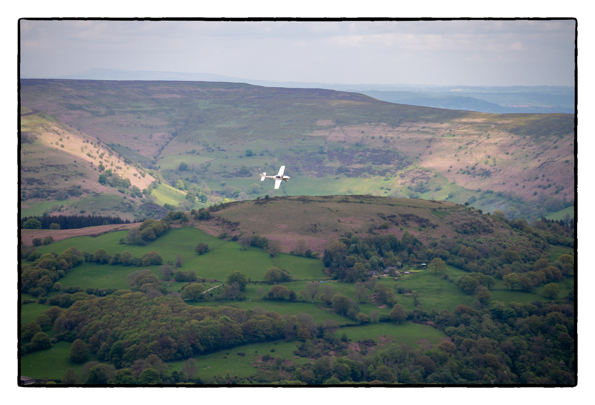 From the top of The Sugar Loaf, Abergavenny, South Wales, UK.