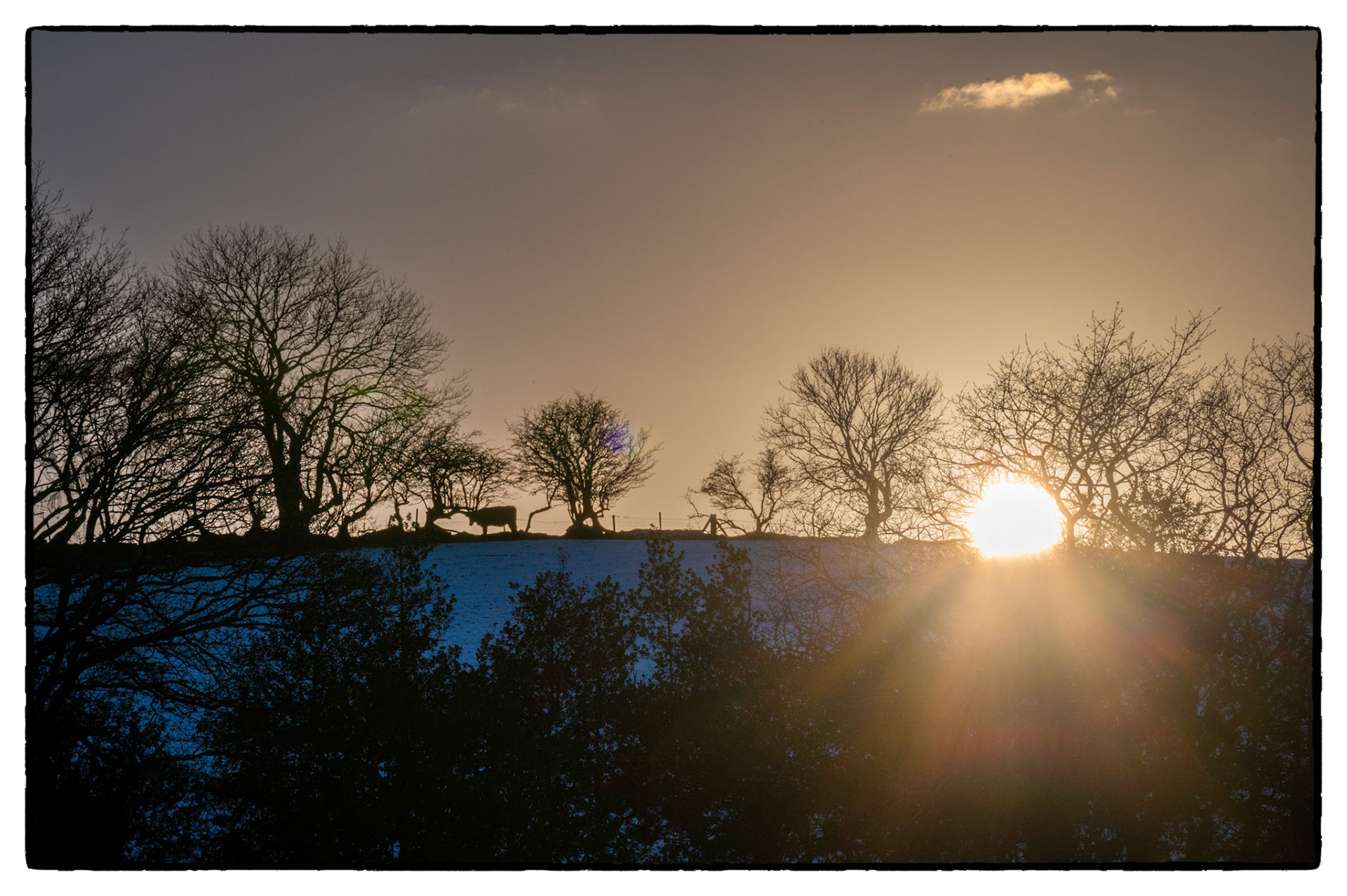 Sunset over Mynydd Y Grug, Pontllanfraith.