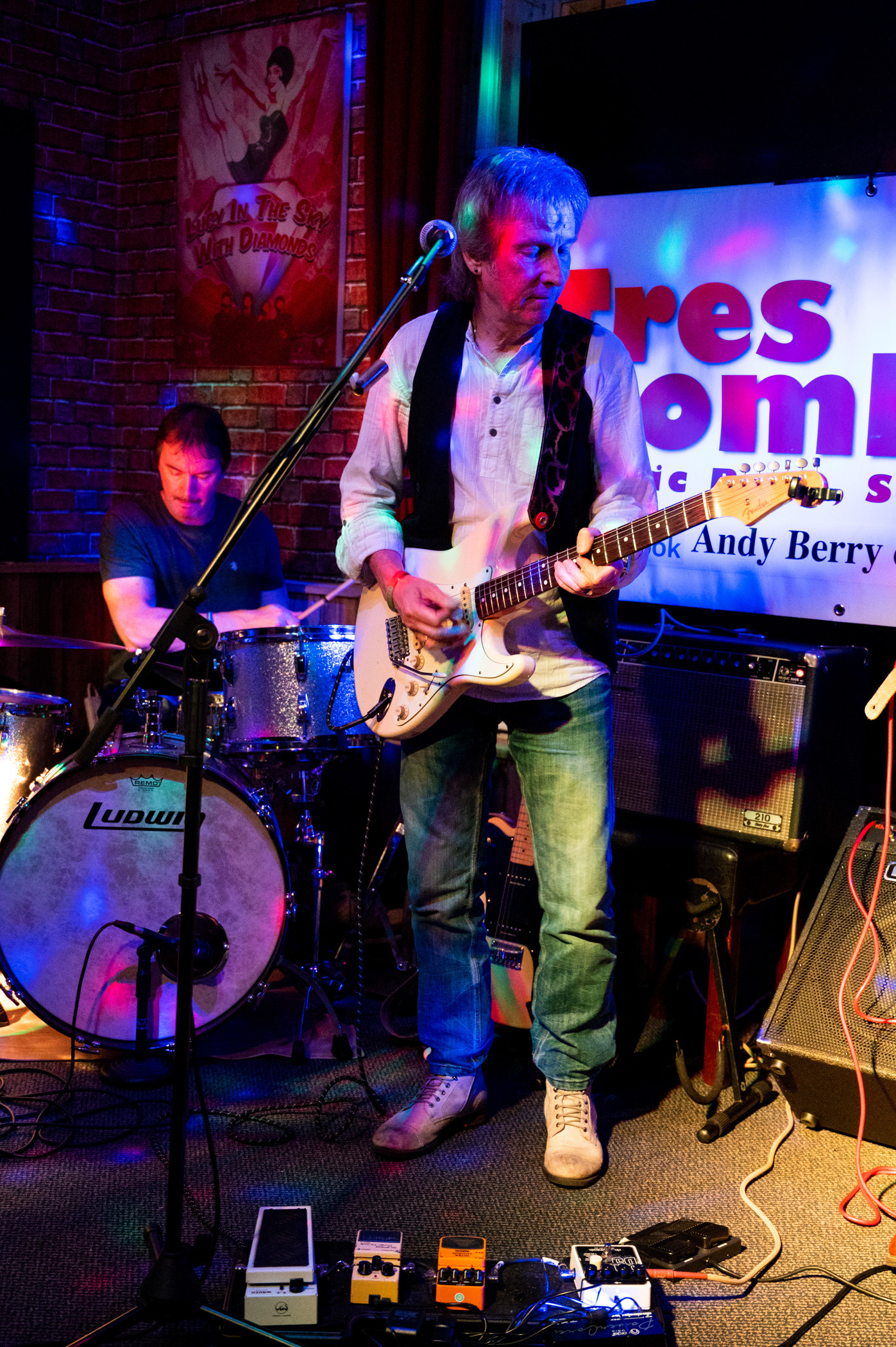 Rock, blues and soul band Tres Hombres perform at The New Brogden Public House, Porthcawl, 9/11/19