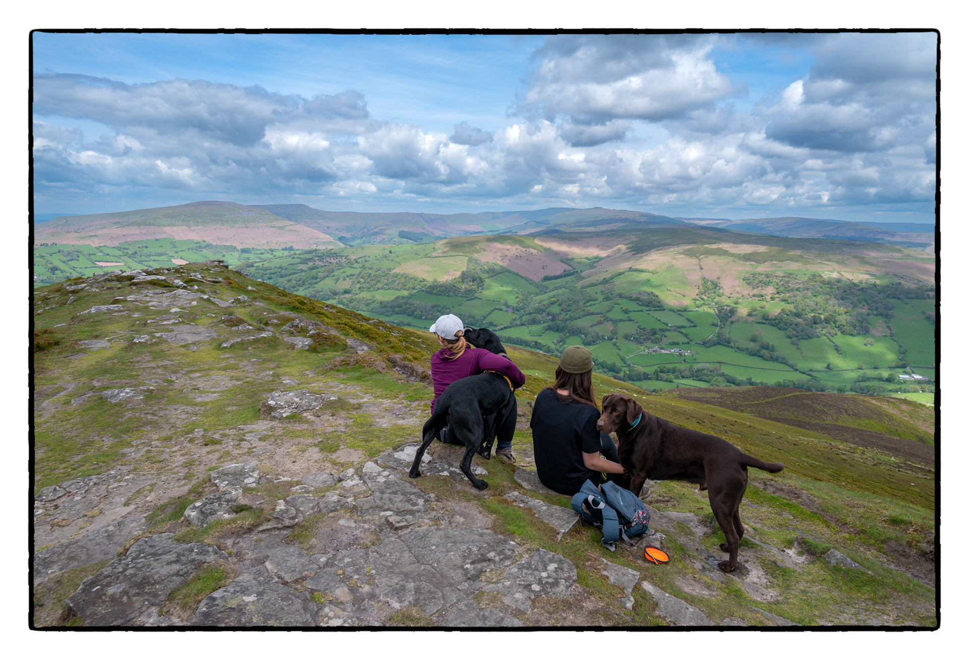 From the top of The Sugar Loaf, Abergavenny, South Wales, UK.