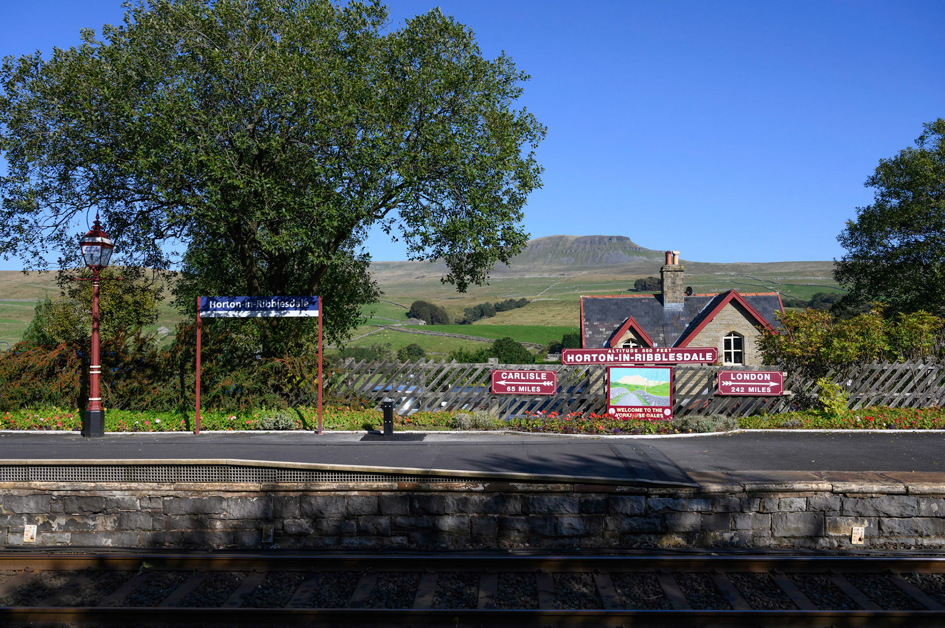 Horton in Ribblesdale Railway Station on the Settle to Carlisle Railway line, North Yorkshire.